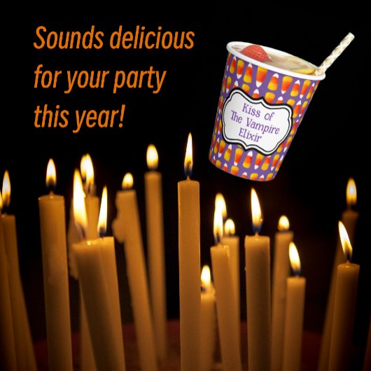 Personalisierte Halloween Crazy Candy Corn Pappbecher