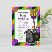 Personalisierte Halloween-Einladungen | Rotzunge u Einladung (Stehend Vorderseite)