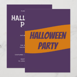 Personalisierte Halloween-Einladungskarte Einladung
