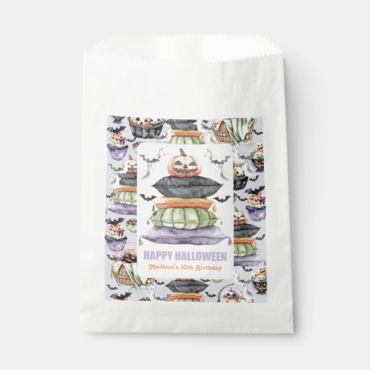 Personalisierte Halloween-Epoche Geschenktütchen (Vorderseite)