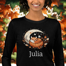 Personalisierte Halloween Fox und Ghost Tri-Blend Shirt