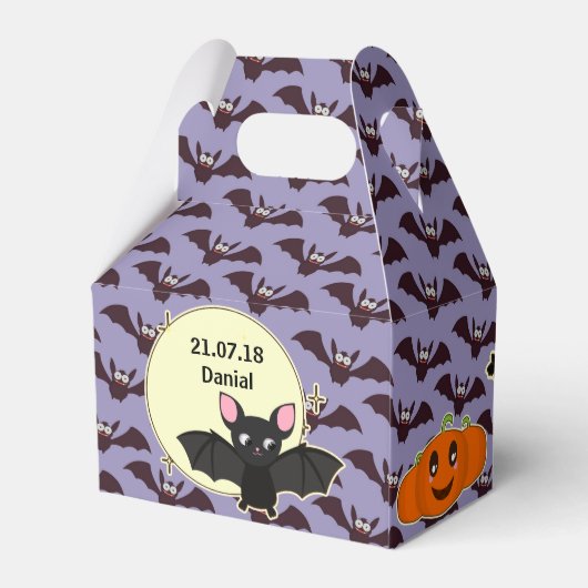 Personalisierte HALLOWEEN Gable Box Spuk Haus Geschenkschachtel (Rückseite)