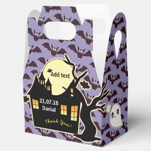 Personalisierte HALLOWEEN Gable Box Spuk Haus Geschenkschachtel (Geöffnet)