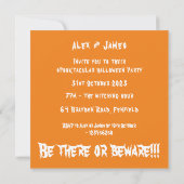 Personalisierte Halloween-Geister, Pumpkins und Sp Einladung (Rückseite)