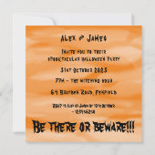 Personalisierte Halloween-Geister, Pumpkins und Sp Einladung (Rückseite)