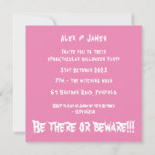 Personalisierte Halloween-Geister, Pumpkins und Sp Einladung (Rückseite)