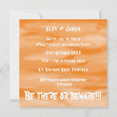 Personalisierte Halloween-Geister, Pumpkins und Sp Einladung (Rückseite)