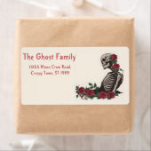 Personalisierte Halloween Ghosts Skull Floral (Insitu)