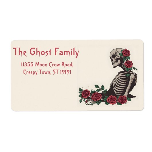 Personalisierte Halloween Ghosts Skull Floral (Vorne)