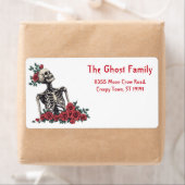 Personalisierte Halloween Ghosts Skull Floral (Insitu)