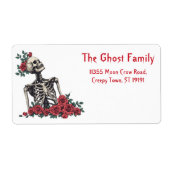 Personalisierte Halloween Ghosts Skull Floral (Vorne)