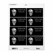 Personalisierte Halloween Ghosts Skull Floral (Vorne)