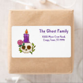 Personalisierte Halloween Ghosts Skull Floral (Insitu)