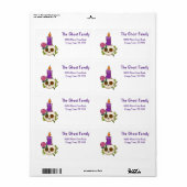 Personalisierte Halloween Ghosts Skull Floral (Vorne)