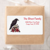Personalisierte Halloween Ghosts Skull Floral (Insitu)