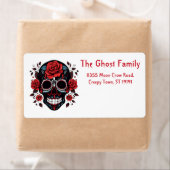 Personalisierte Halloween Ghosts Skull Floral (Insitu)