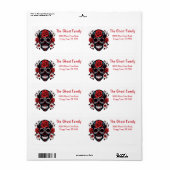 Personalisierte Halloween Ghosts Skull Floral (Vorne)