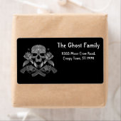 Personalisierte Halloween Ghosts Skull Floral (Insitu)