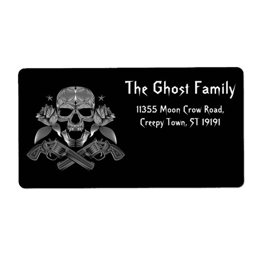 Personalisierte Halloween Ghosts Skull Floral (Vorne)