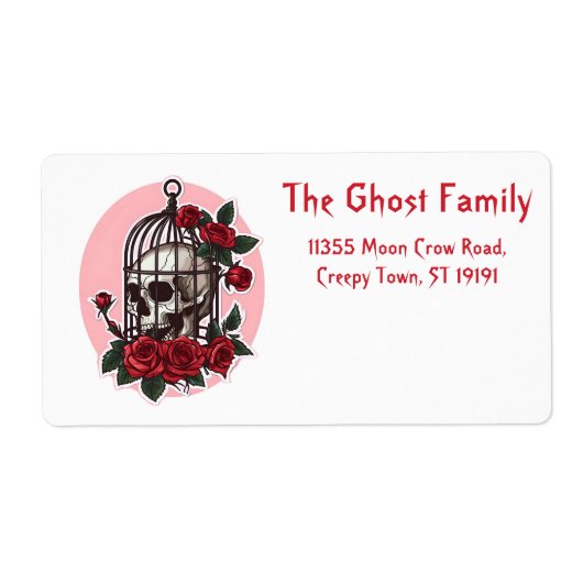 Personalisierte Halloween Ghosts Skull Floral (Vorne)