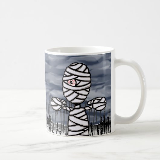 Personalisierte Halloween Horror Creepy Mummy Tass Kaffeetasse (Rechts)