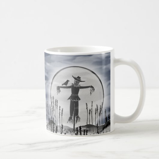 Personalisierte Halloween-Horror-Creepy-Scarecrow- Kaffeetasse (Rechts)
