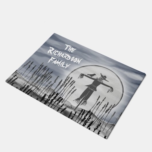 Personalisierte Halloween-Horror-Creepy-Skarecke Fußmatte (Schrägansicht)