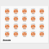 Personalisierte Halloween-Jack-o'-Lantern-Word-Wol Runder Aufkleber (Blatt)