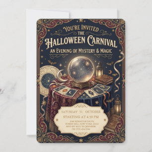 Personalisierte Halloween-Karussell-Einladung Einladung