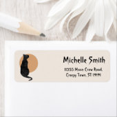 Personalisierte Halloween-Katze mit Mond (Insitu)