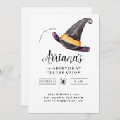 Personalisierte Halloween Party Hexe Einladung (Vorne/Hinten)