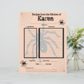 Personalisierte Halloween-Rezept-Seite (Stehend Vorderseite)
