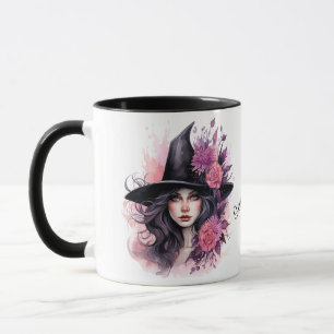 Personalisierte Halloween Schöne Hexe Tasse