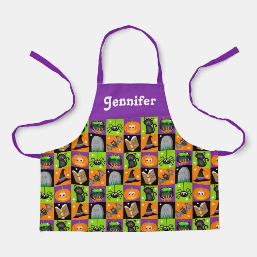Personalisierte Halloween-Schürze für Kinder Schürze (Vorderseite)