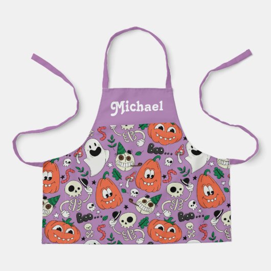 Personalisierte Halloween-Schürze für Kinder Schürze (Vorderseite)