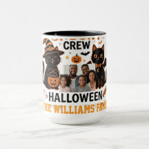 Personalisierte Halloween-Schwarzkatzen-Familienko