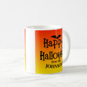 Personalisierte Halloween-Sticker: Familienname hi Kaffeetasse (VorderseiteRechts)