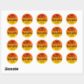 Personalisierte Halloween-Sticker: Familienname hi Runder Aufkleber (Blatt)