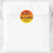 Personalisierte Halloween-Sticker: Familienname hi Runder Aufkleber (Tasche)