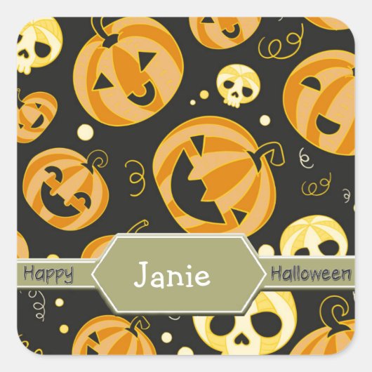 Personalisierte Halloween Stickers (Vorderseite)