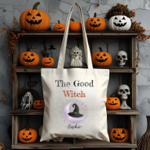 Personalisierte Halloween-Tasche - Die Gute Hexe