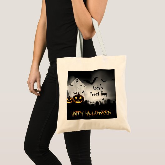 Personalisierte Halloween-Tasche Tragetasche (Vorderseite (Produkt))