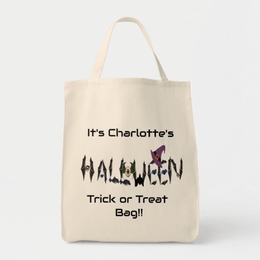 Personalisierte Halloween-Tasche Tragetasche (Vorne)