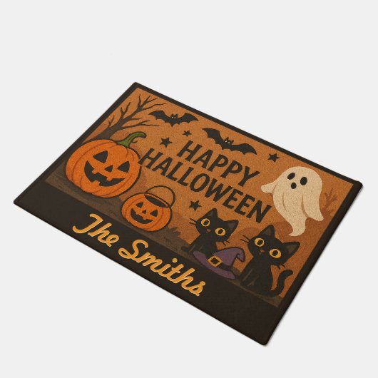 PERSONALISIERTE HALLOWEEN Tür - Innen/Außenbereich Fußmatte (Schrägansicht)