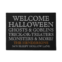 Personalisierte Halloween-Willkommensmatte