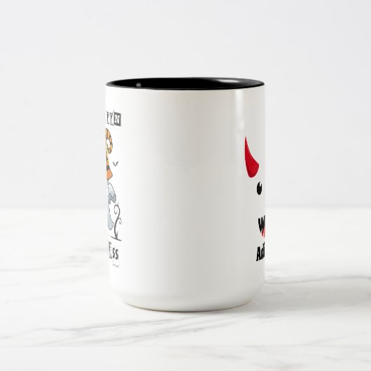 PERSONALISIERTE HALLOWENIGKEIT MIT NIEDLICHER GHOS ZWEIFARBIGE TASSE (Mittel)