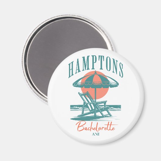 personalisierte hamptons Bachelorette Magnet (Vorderseite/Rückseite)