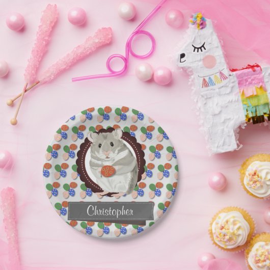 Personalisierte Hamsterzeit Pappteller (Party)