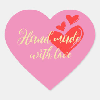 Personalisierte Hand aus Liebe Herz-Aufkleber