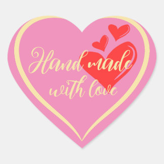 Personalisierte Hand aus Liebe Herz-Aufkleber